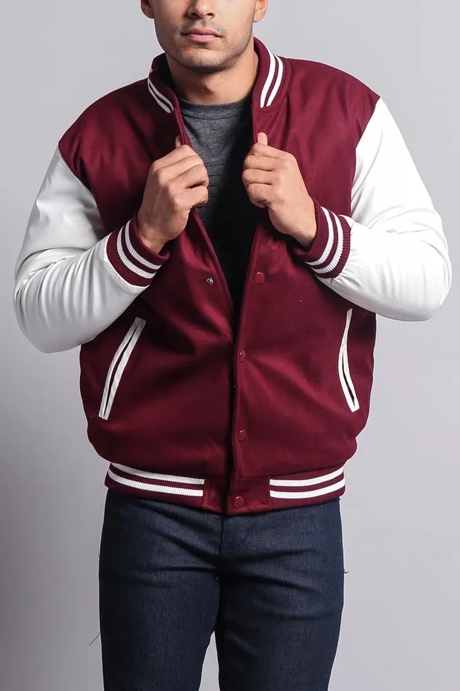 Men's Essential Letterman Varsity Jacket