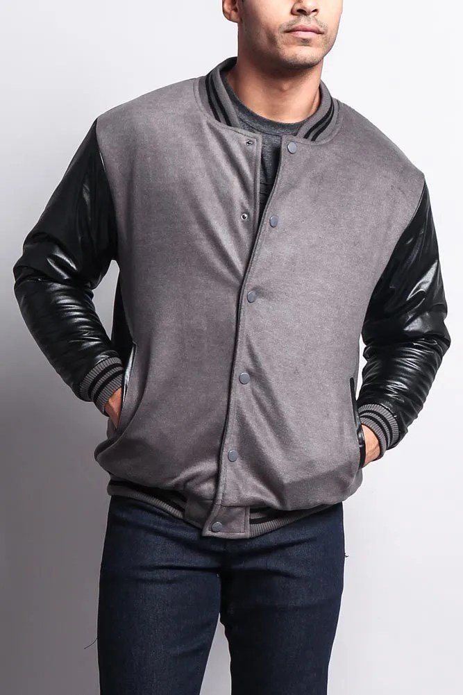 Men's Essential Letterman Varsity Jacket