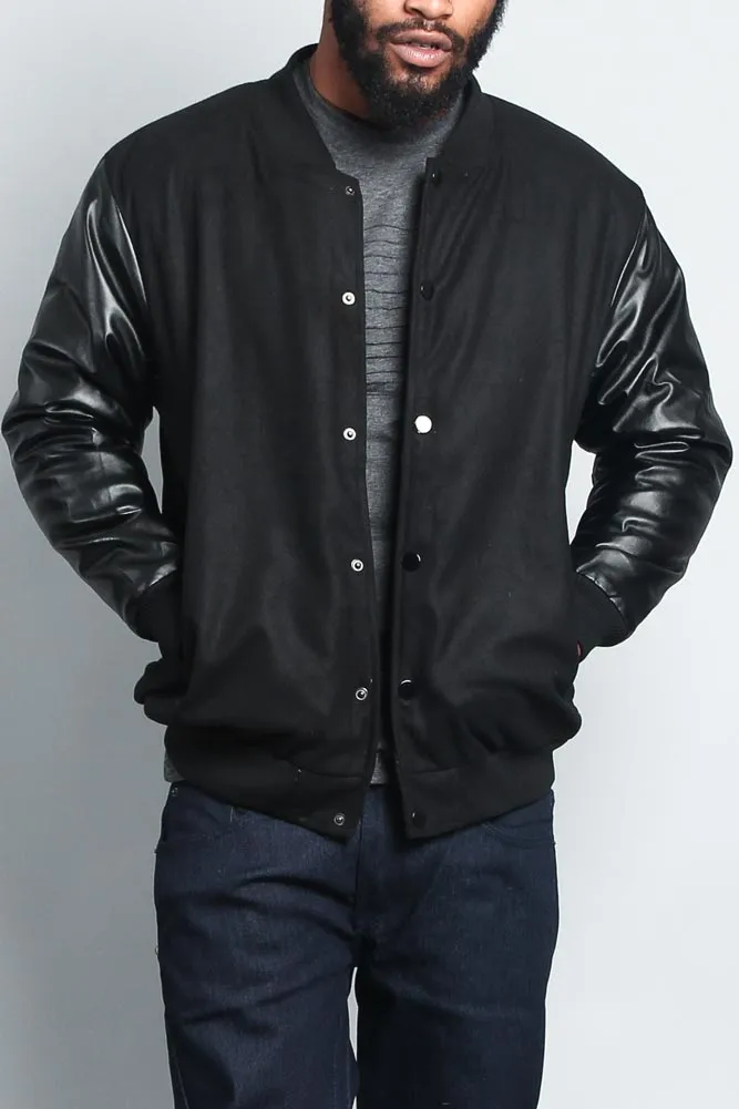 Men's Essential Letterman Varsity Jacket