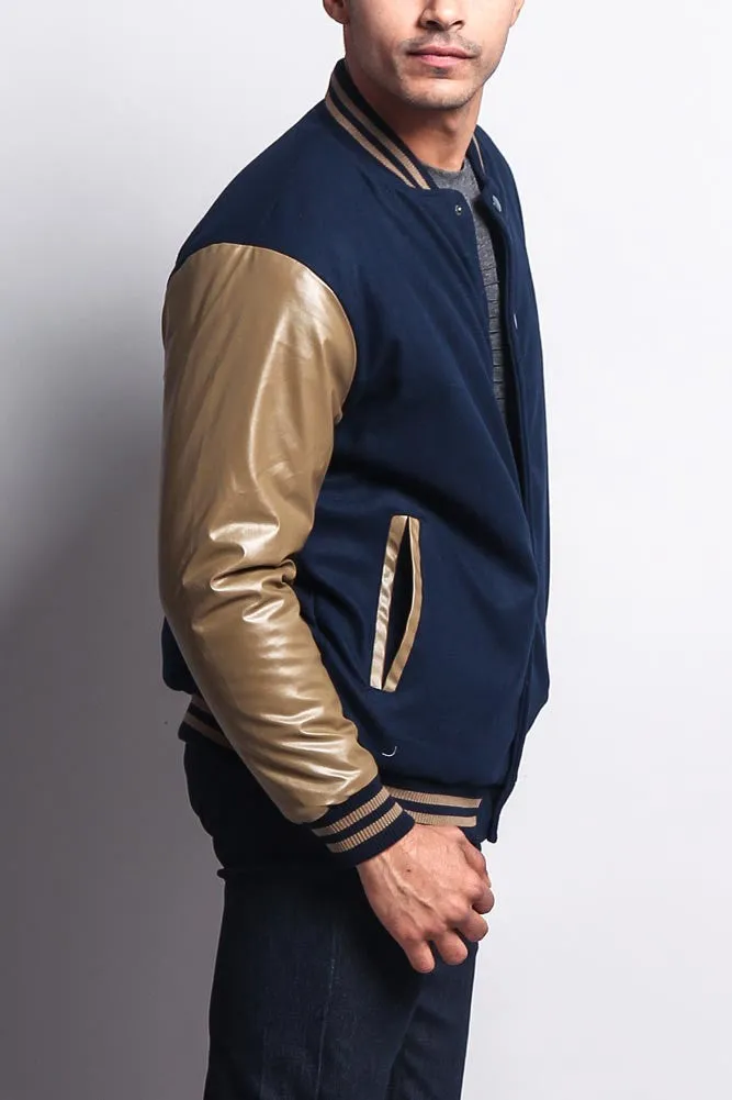 Men's Essential Letterman Varsity Jacket