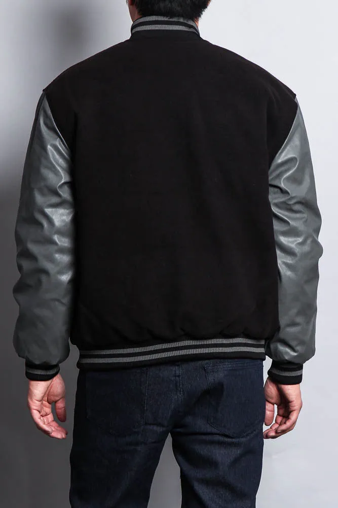 Men's Essential Letterman Varsity Jacket