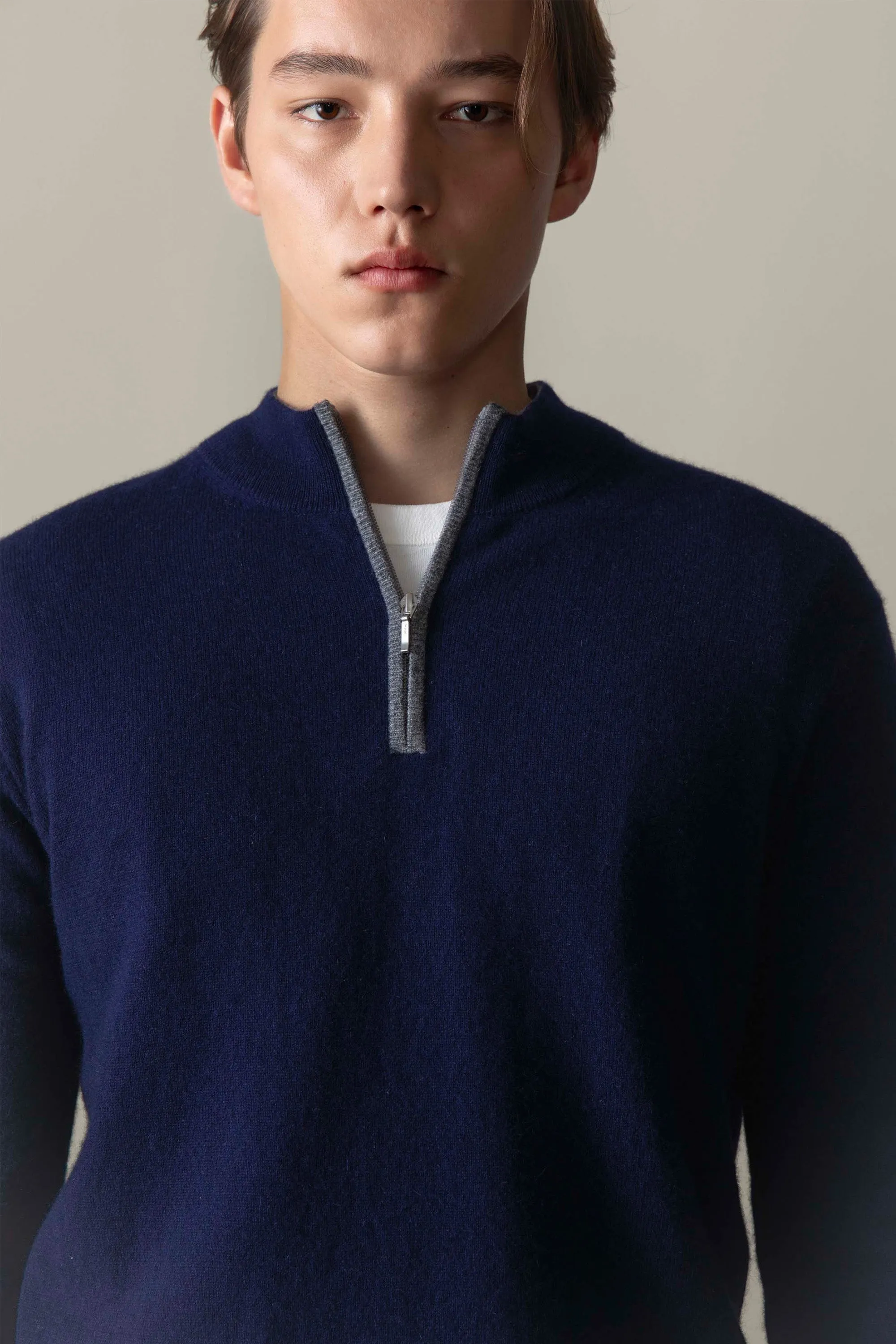 Men's Half Zip Jumper - Navy