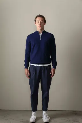 Men's Half Zip Jumper - Navy