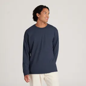 Men's Organic Cotton Long Sleeve Tee - Hazy Indigo