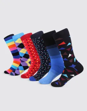 Men's Retro Collection Dress Socks 6 Pack