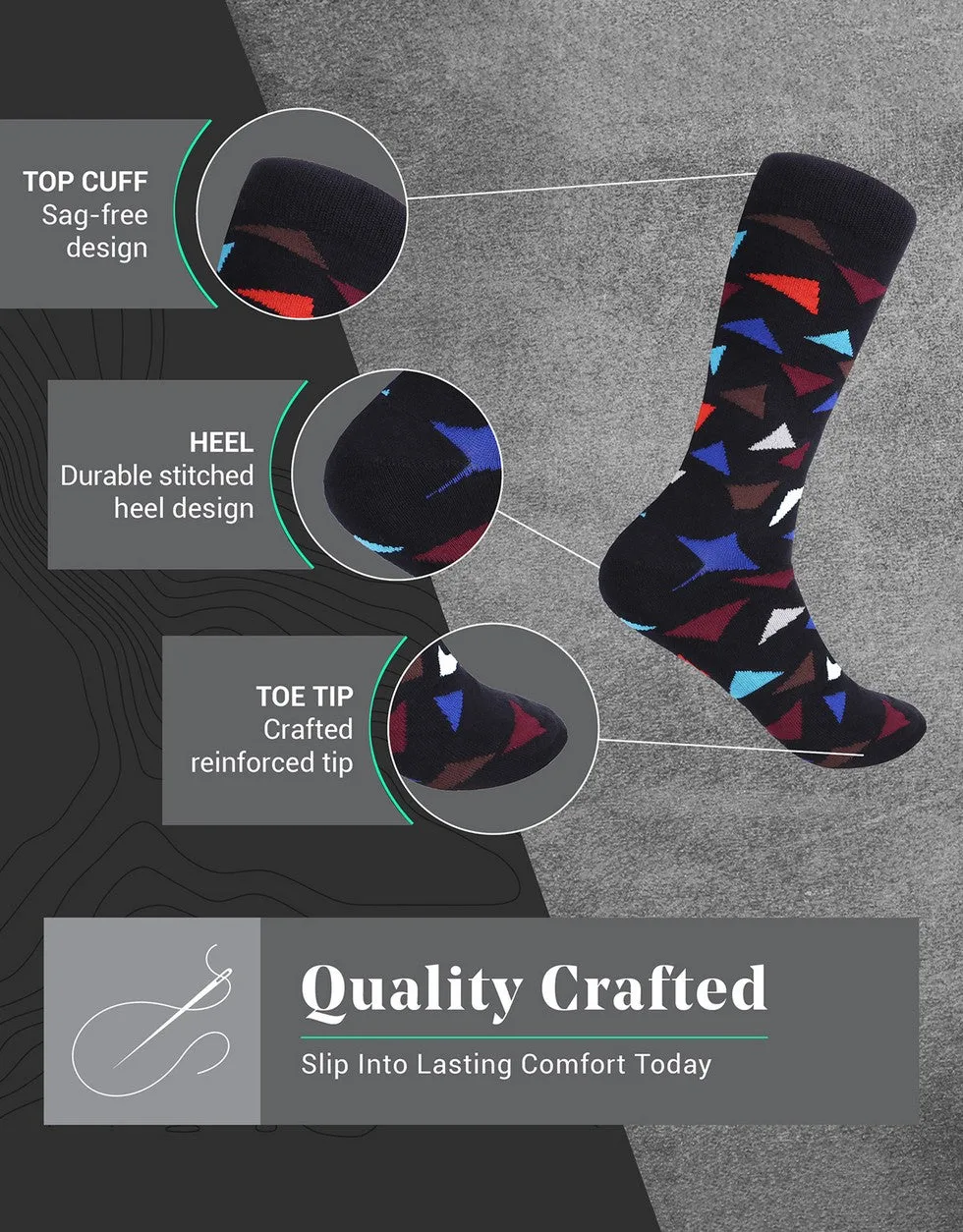 Men's Retro Collection Dress Socks 6 Pack