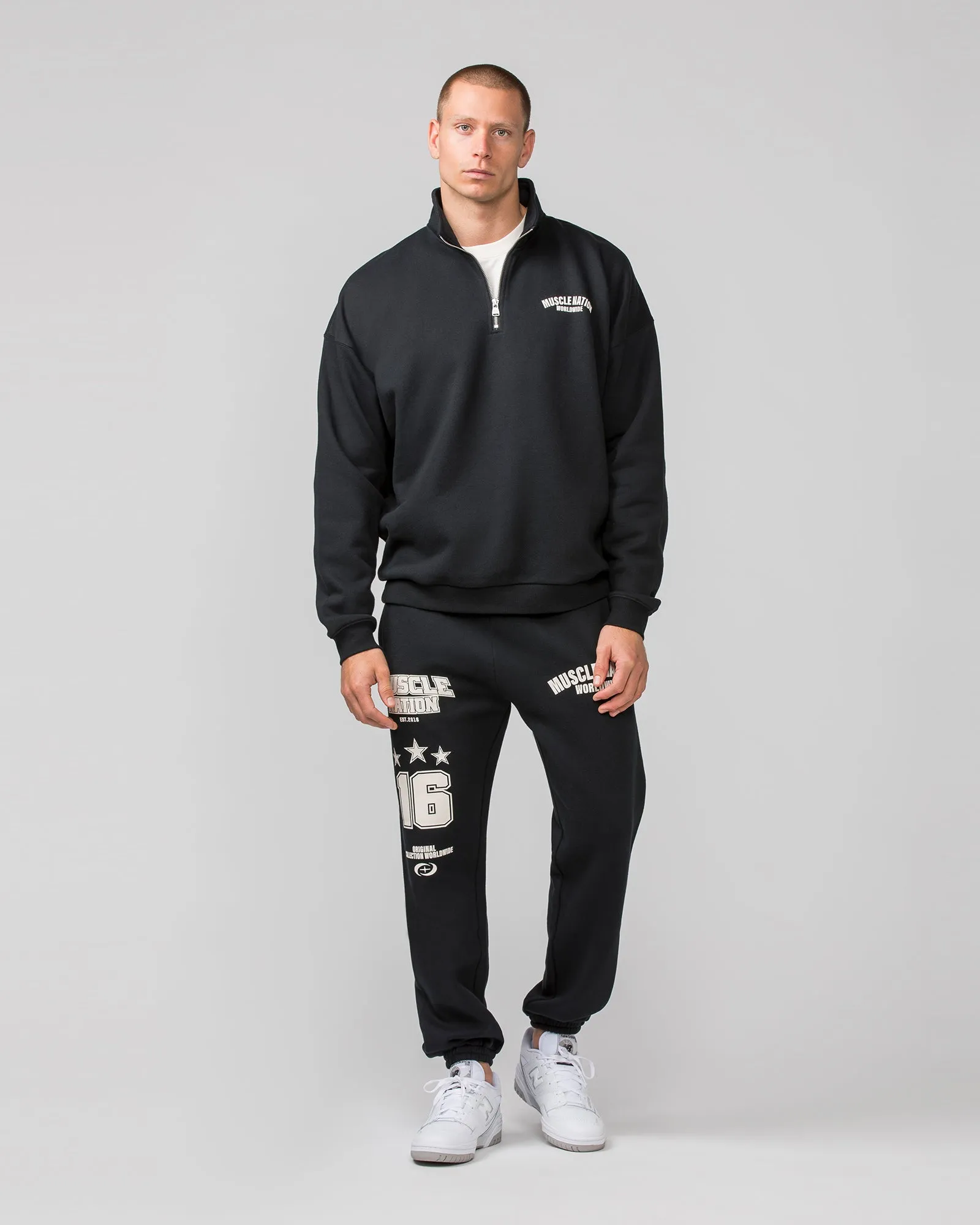 Muscle Nation | Classic Quarter Zip - Black