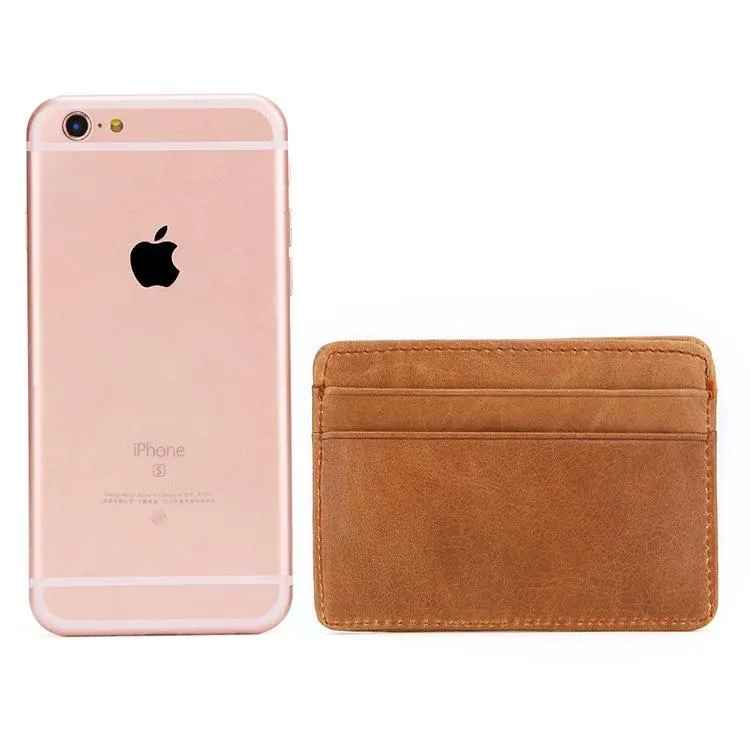 Noah Ultra Slim Minimalist Cowhide Leather Card Holder