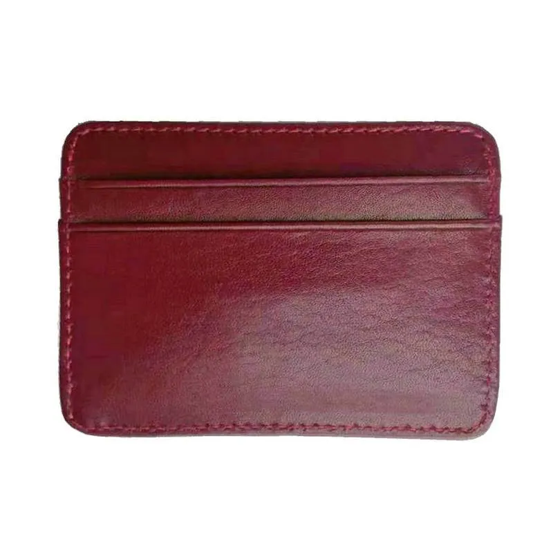 Noah Ultra Slim Minimalist Cowhide Leather Card Holder