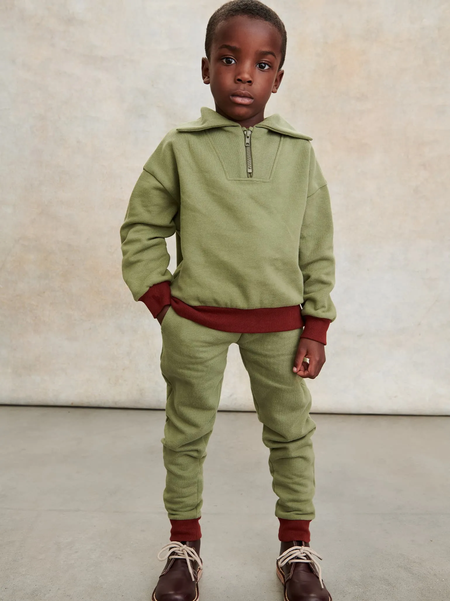 Olive Laza Contrast Kids Sweatshirt