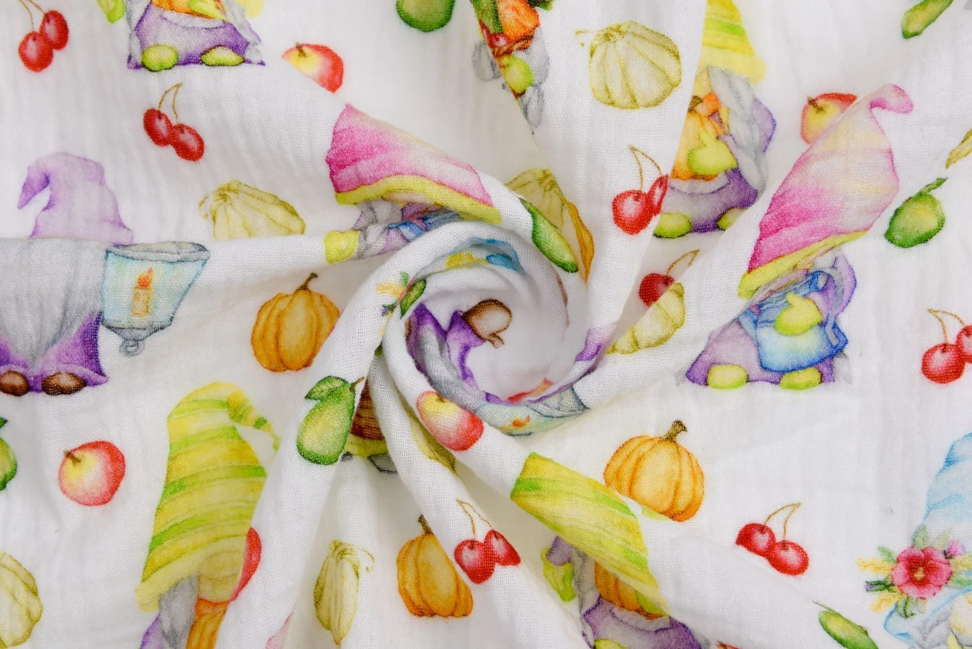 Organic Double Gauze Muslin Digital Kids Children Print Fabric