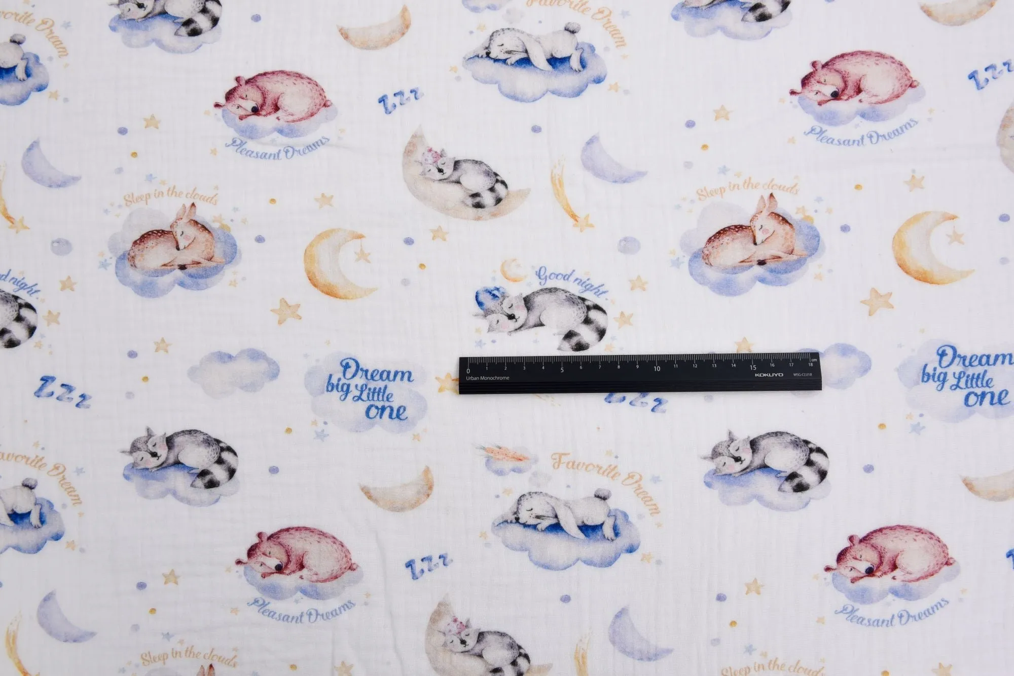 Organic Double Gauze Muslin Digital Kids Children Print Fabric