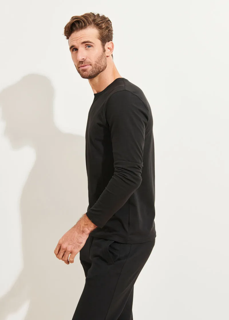 Pima Cotton Stretch Long Sleeve T-Shirt 99A08CL