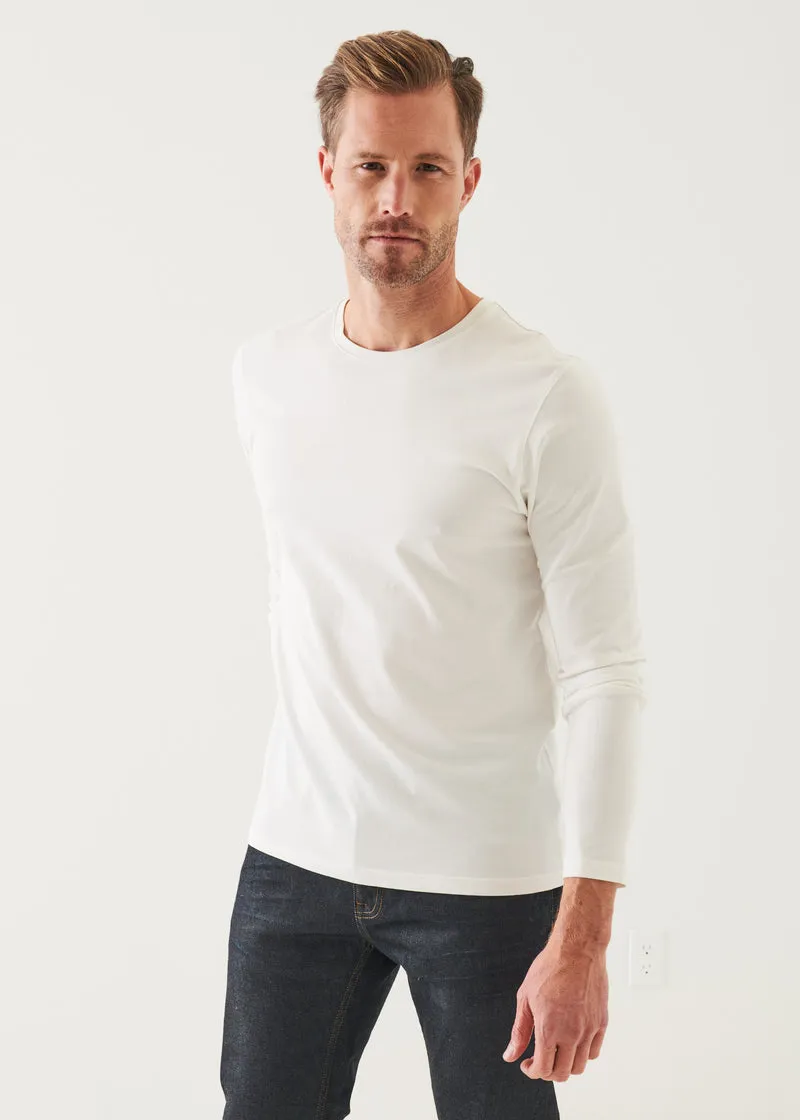 Pima Cotton Stretch Long Sleeve T-Shirt 99A08CL