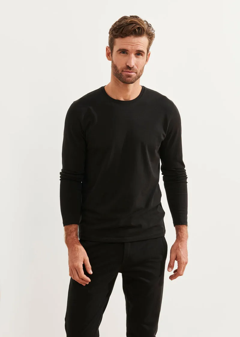 Pima Cotton Stretch Long Sleeve T-Shirt 99A08CL