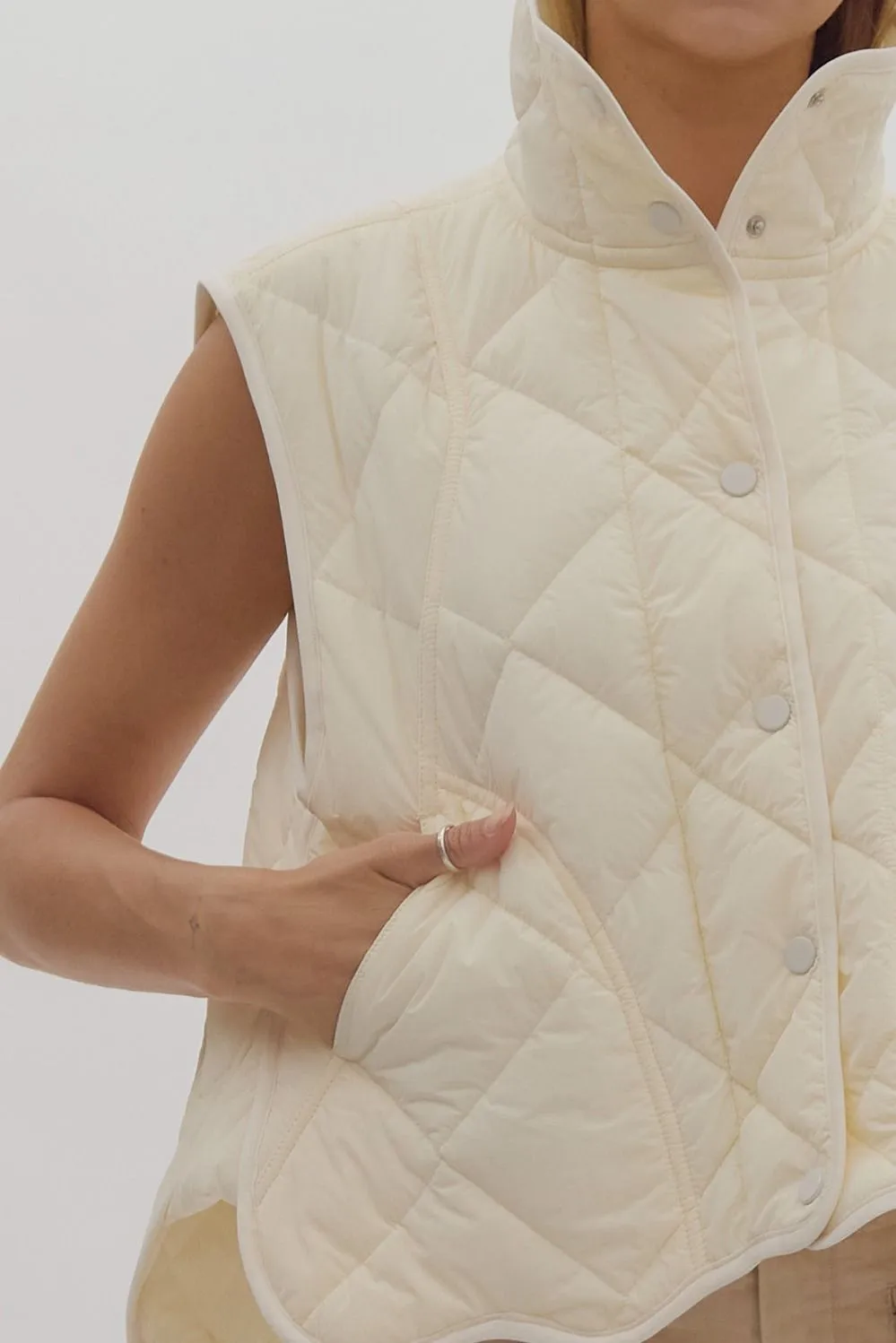 Quilted Scallop Vest