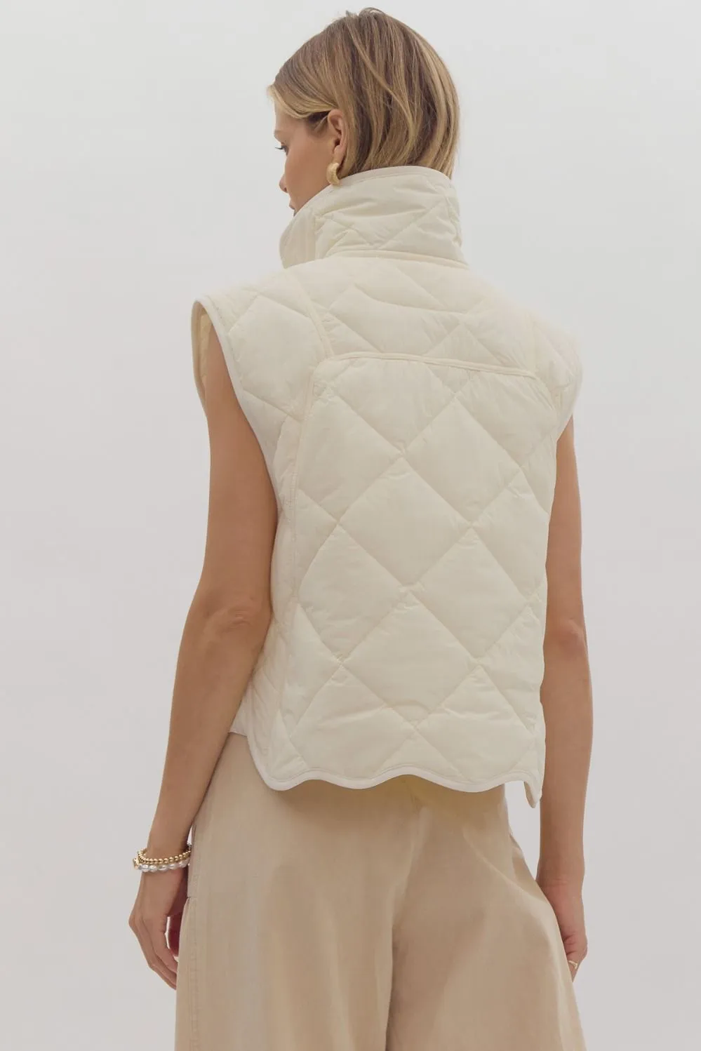 Quilted Scallop Vest