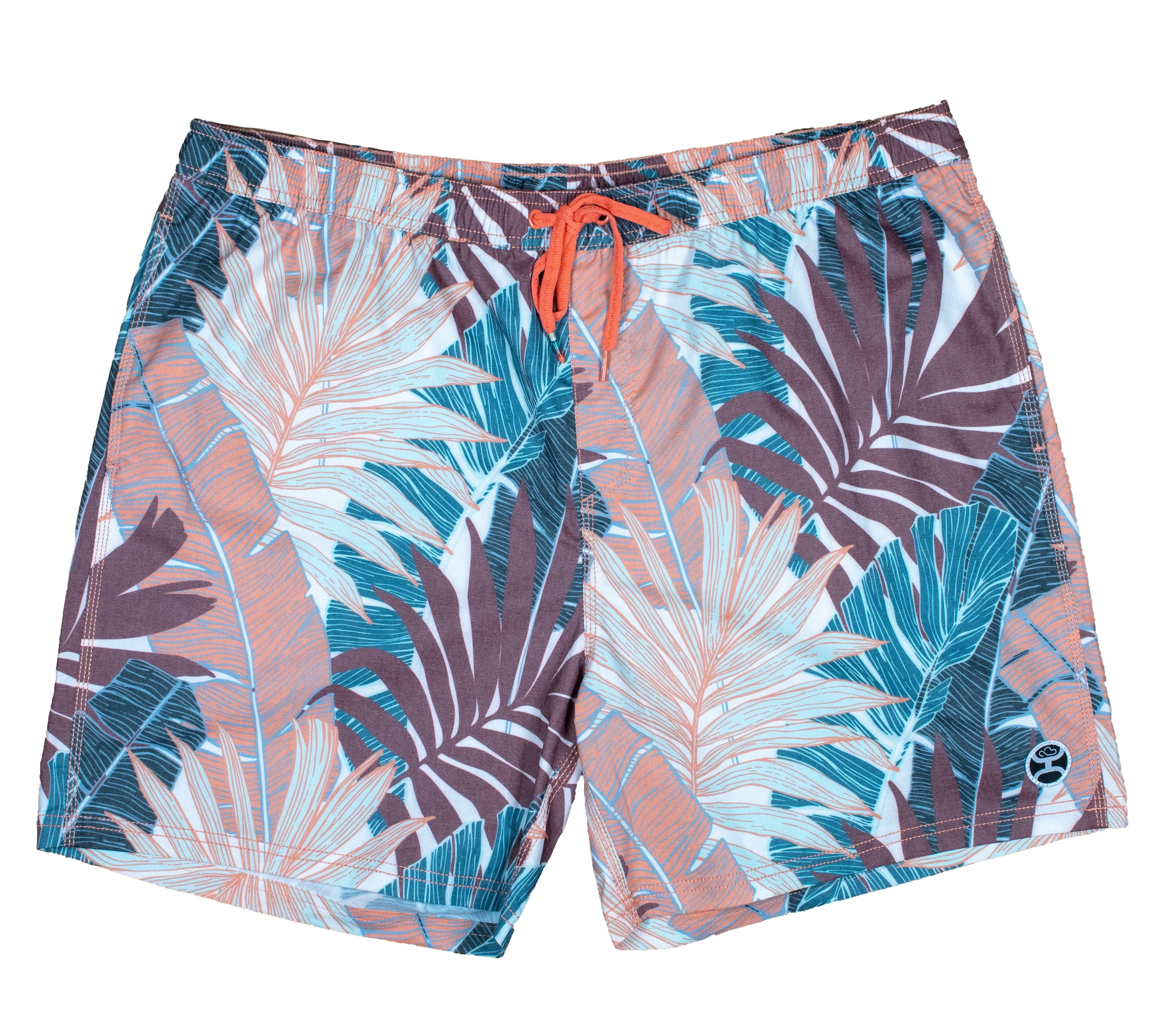 "Bigwake" Maroon/Coral Board Shorts