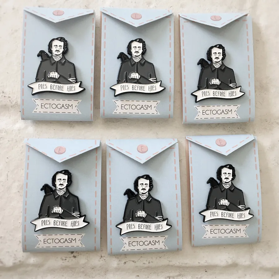 "Poes Before Hoes" Edgar Allan Poe Enamel Pin