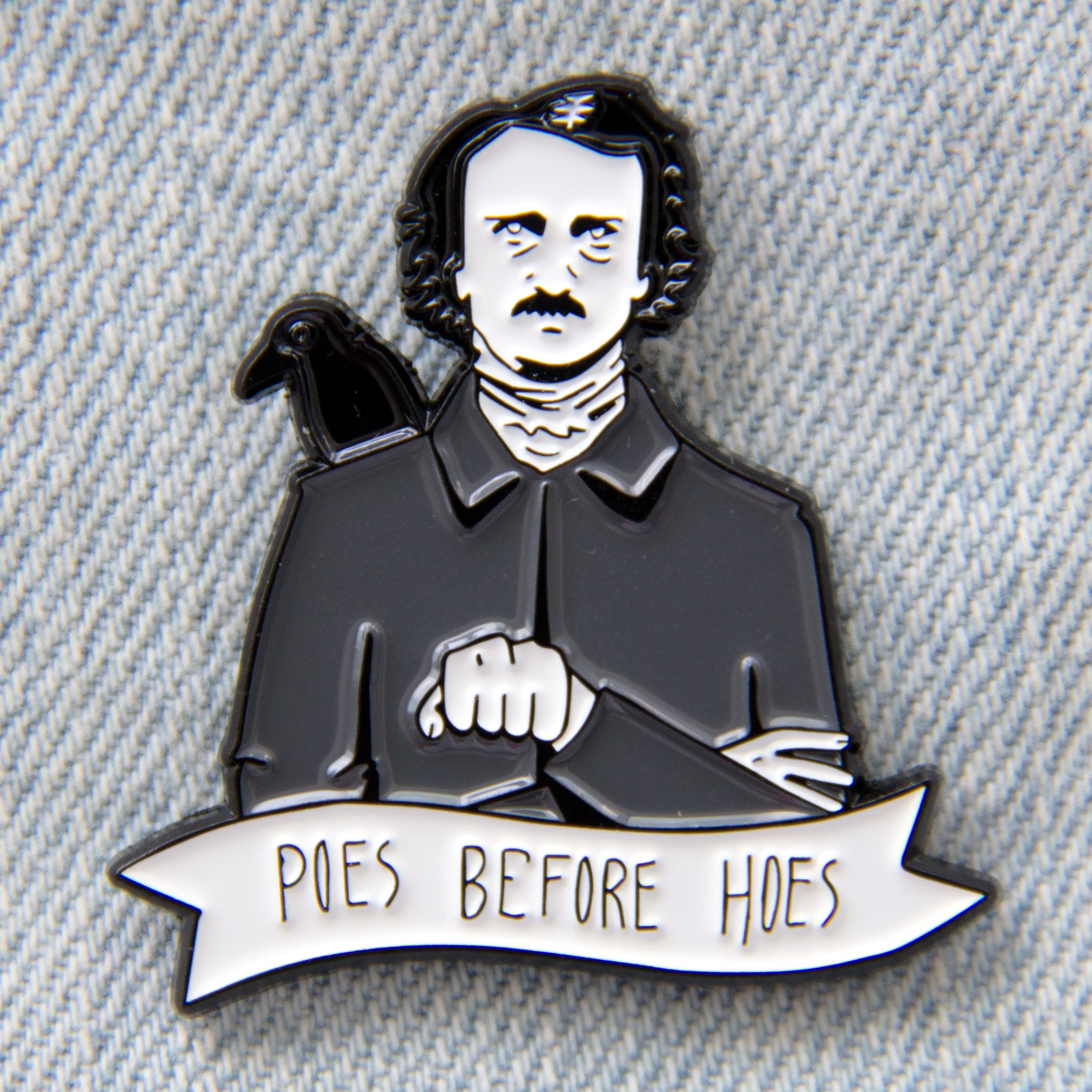 "Poes Before Hoes" Edgar Allan Poe Enamel Pin