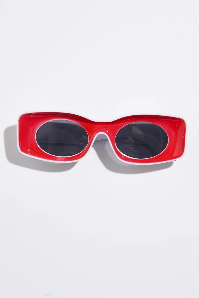 Red & White Retro Sunglasses