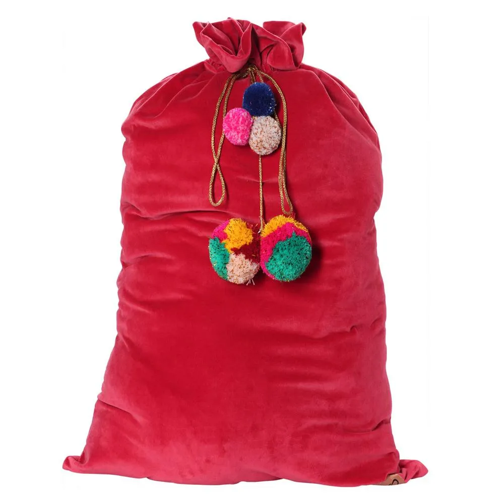 Red Velvet Santa Sack