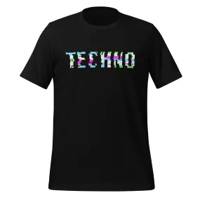 Reflective Glitch Techno T Shirt