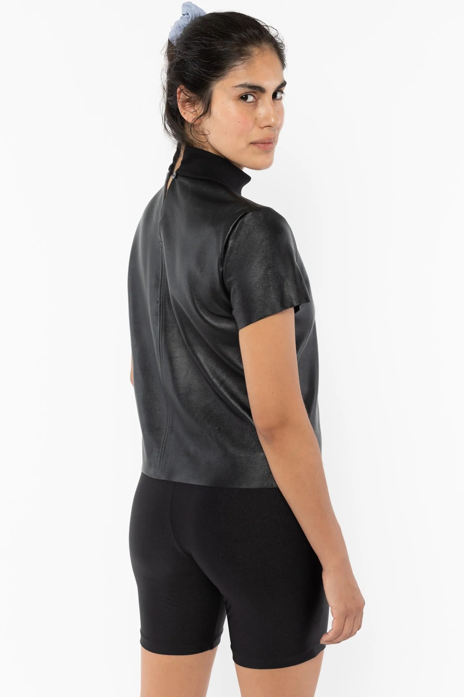 RLTH3401 - Leather Mockneck Tee