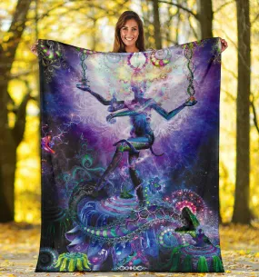 Serpentine Apotheosis (Dancing Shiva) Micro Fleece Blanket