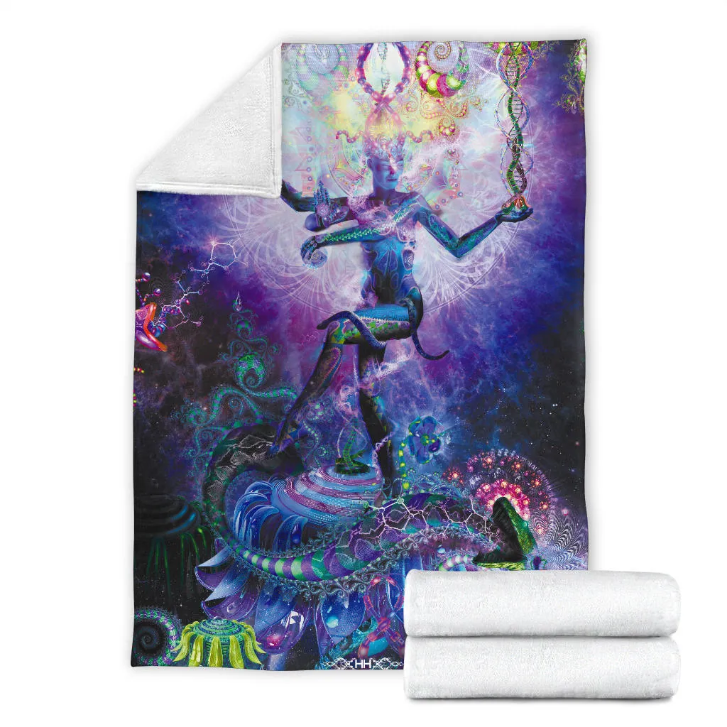 Serpentine Apotheosis (Dancing Shiva) Micro Fleece Blanket