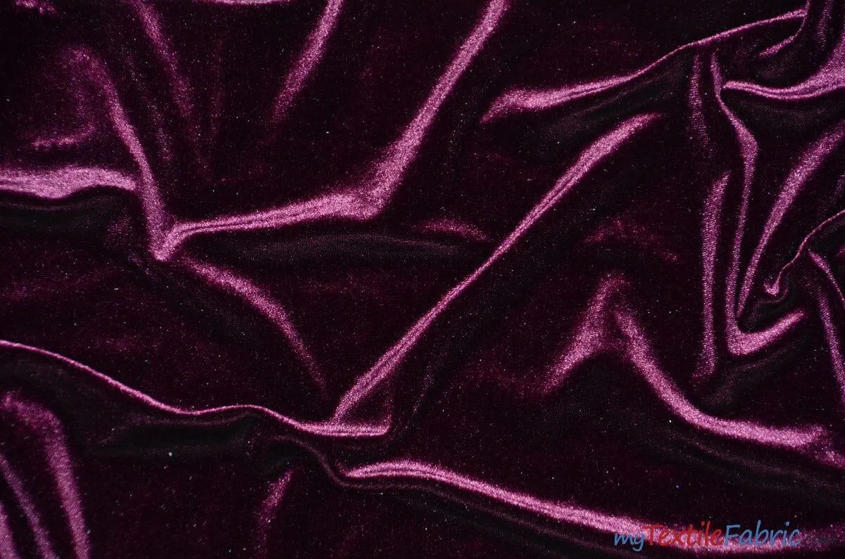 Soft and Plush Stretch Velvet Fabric | Stretch Velvet Spandex | Sample Swatch