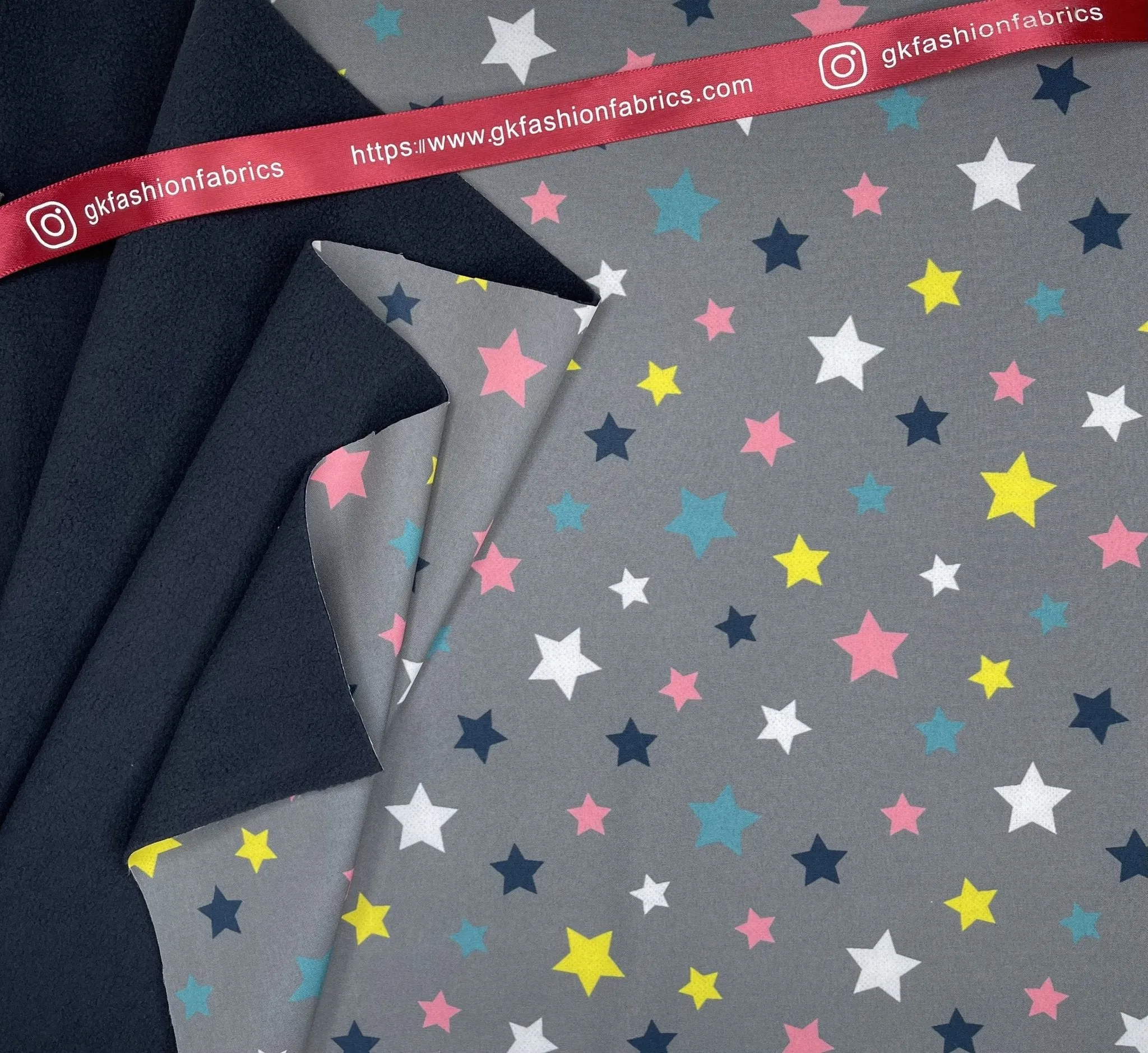 Softshell Stars Print Fabric