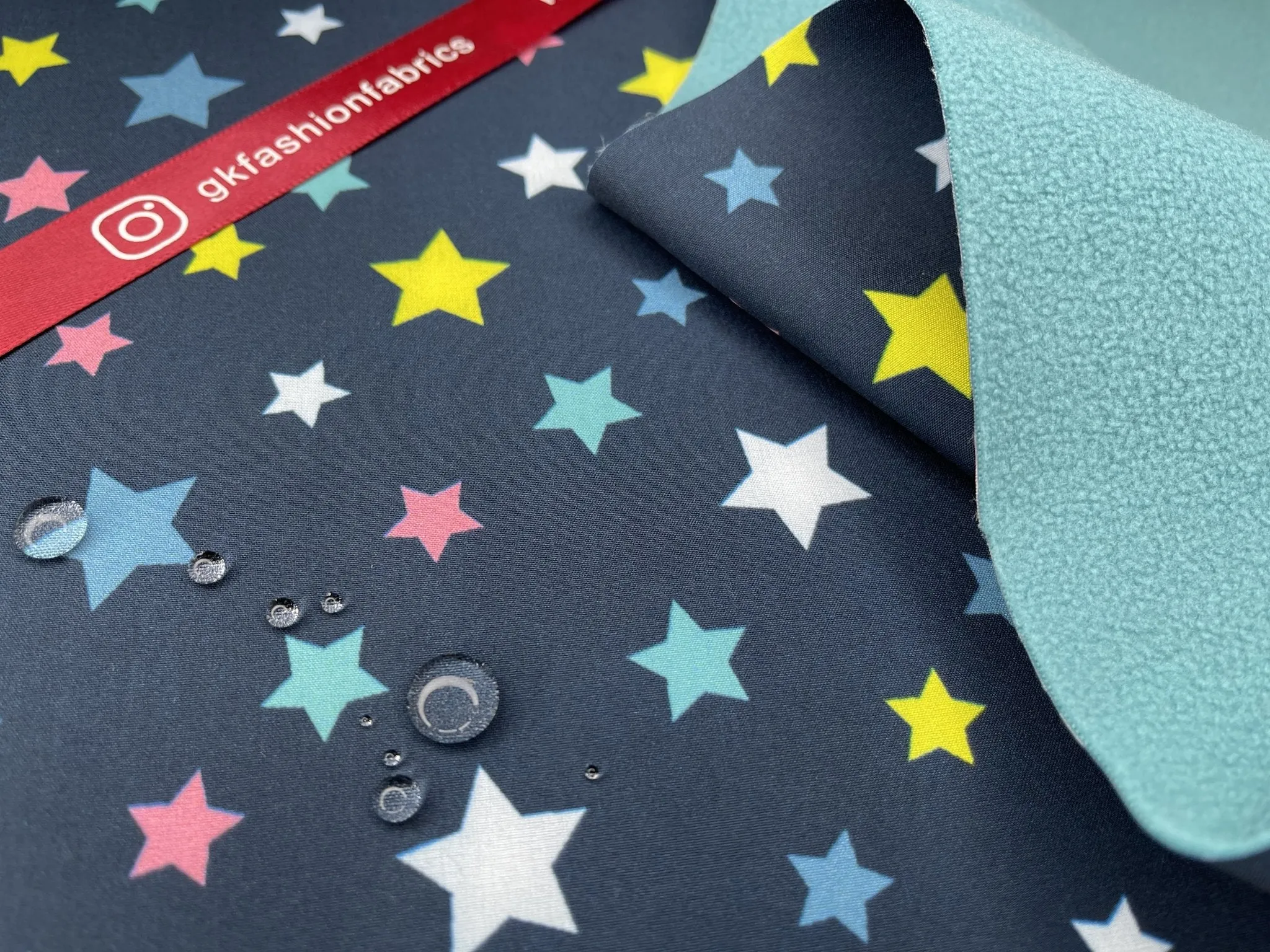 Softshell Stars Print Fabric