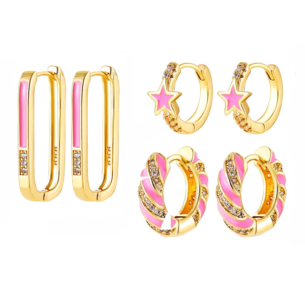 Steal Ur Crush 3-Pairs Earring Set