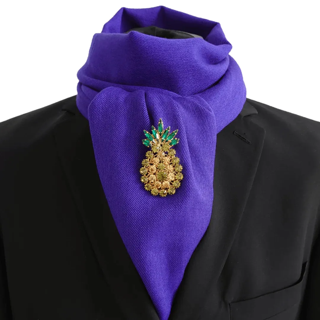 Swarovski Crystals Pineapple Lapel Brooch