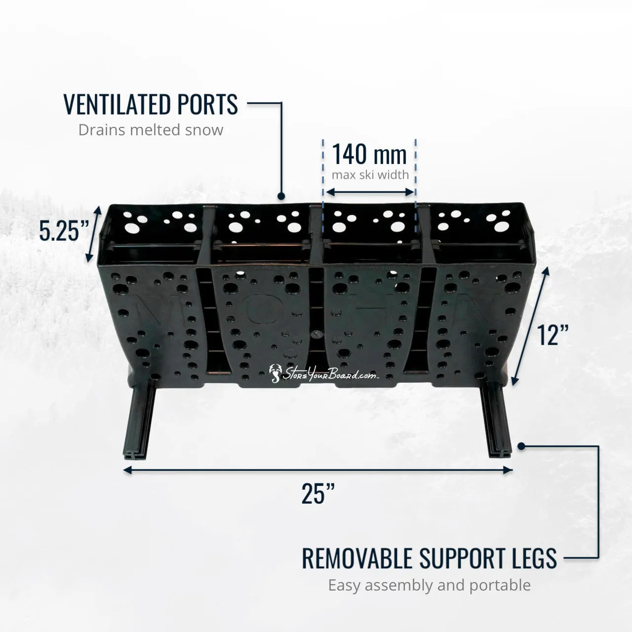 Telluride Ski Storage Rack for Rental Shops | Holds up to 16 Pairs of Skis