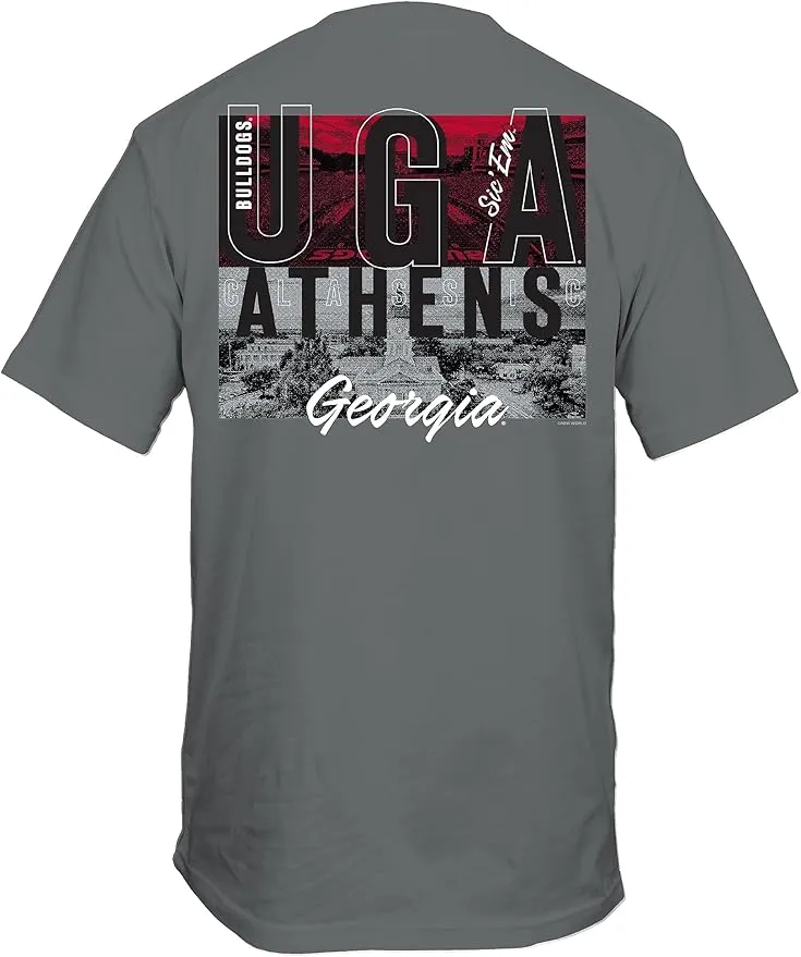 UGA Panos Short Sleeve T-Shirt Graphic Tee