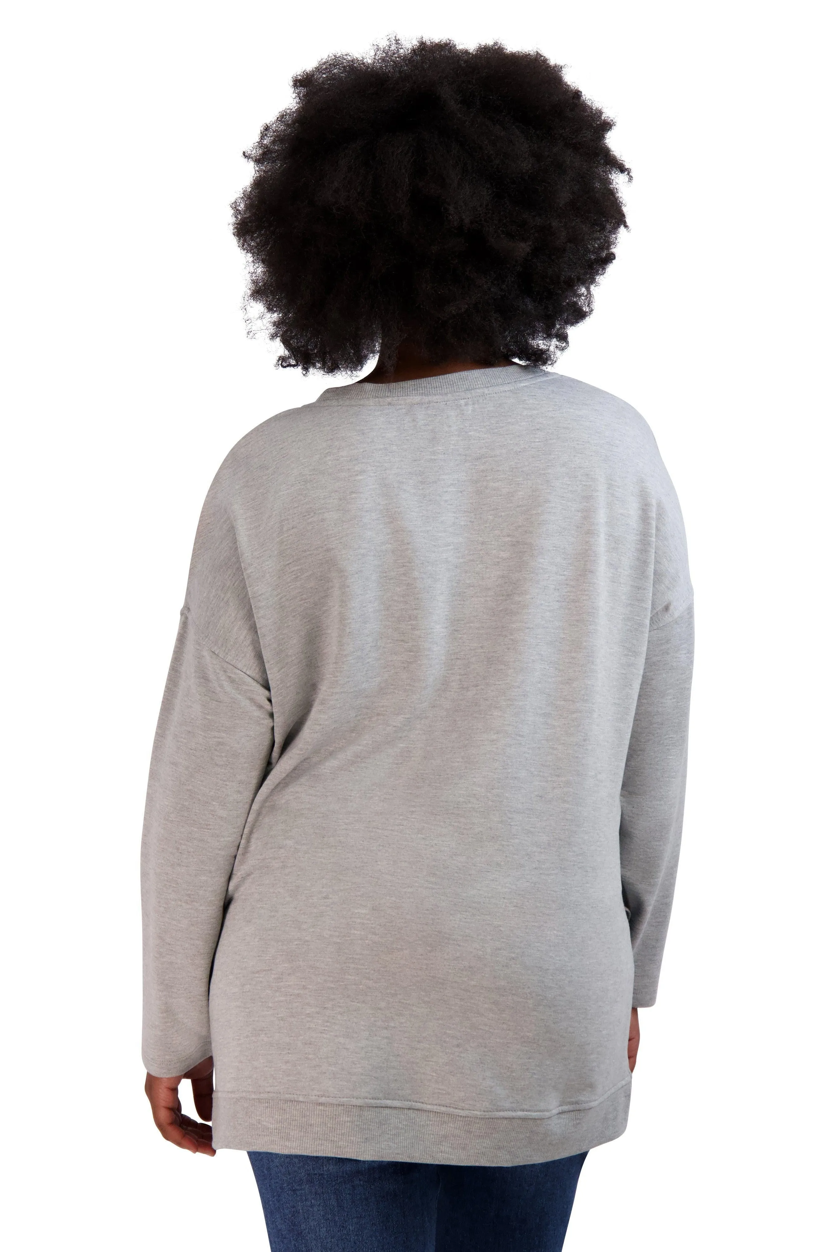 Women's Plus Size "BLESSED" HiLo Pullover Sweatshirt