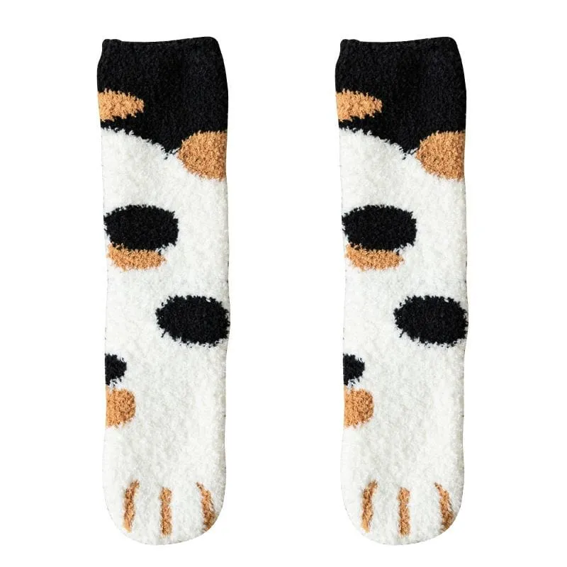 Women's Thick Thermal Calf High Socks in  6 Playful Animal Prints