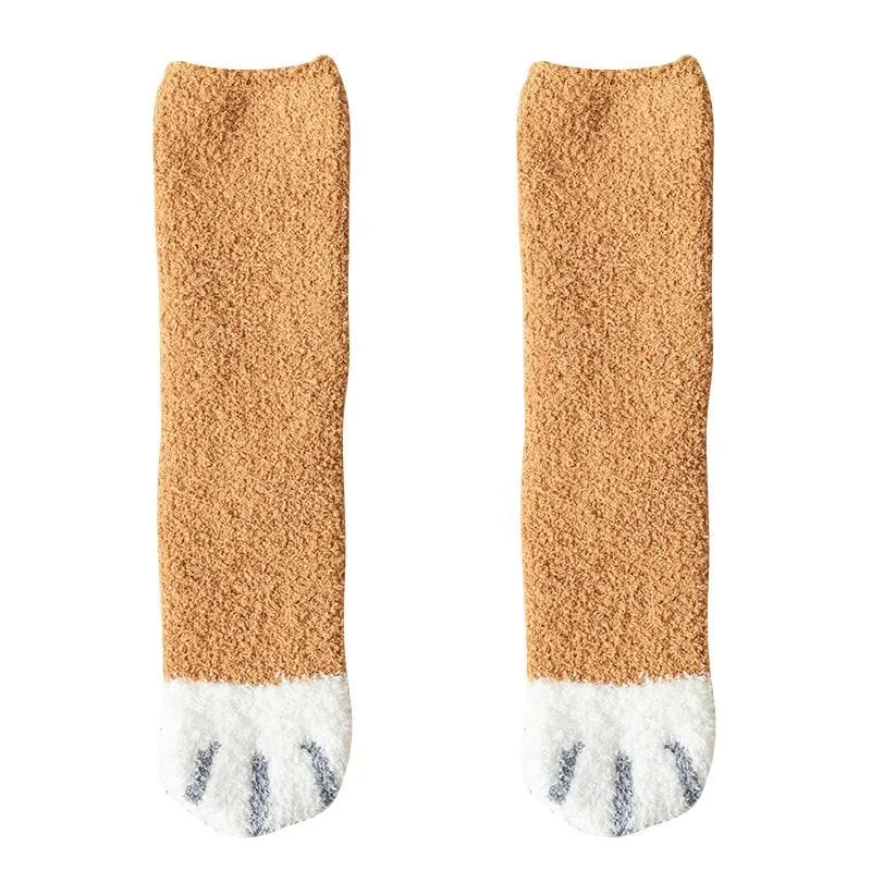 Women's Thick Thermal Calf High Socks in  6 Playful Animal Prints