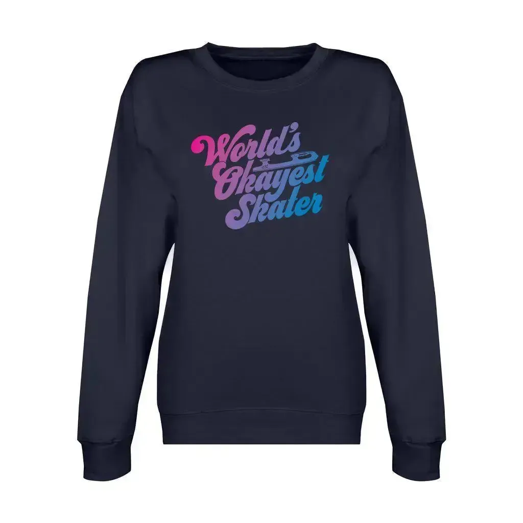 World's Okayest Skater Unisex Premium Crewneck Sweatshirt