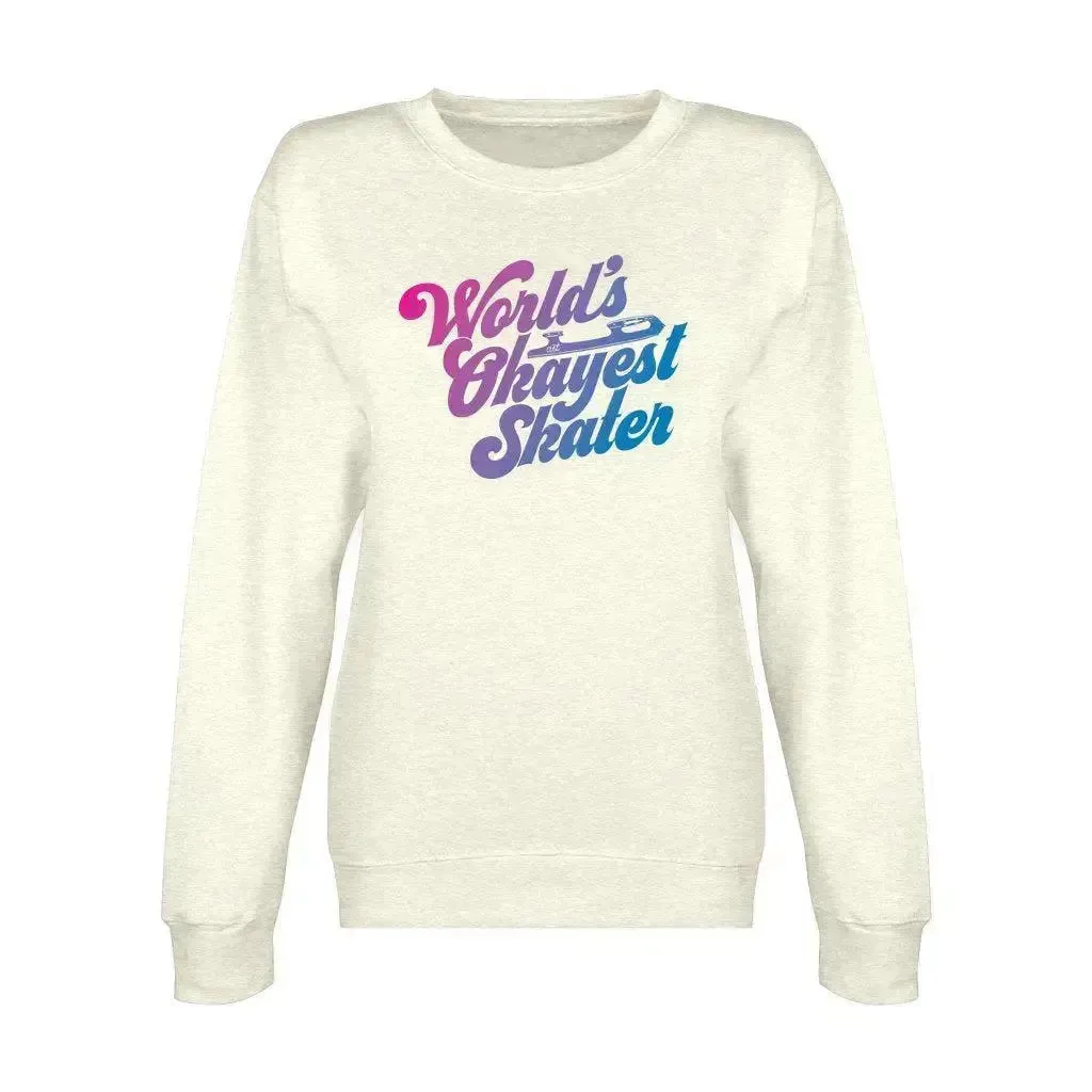 World's Okayest Skater Unisex Premium Crewneck Sweatshirt