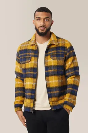 Zip Up Jacket | Plaid Wool Blend